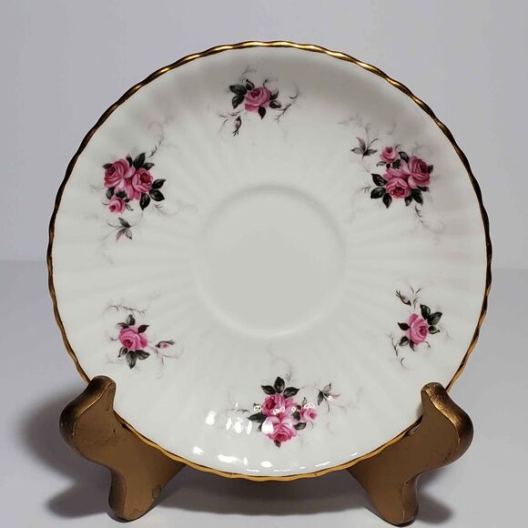 Princess House Teacup and Saucer Pink Roses Vintage - Picture 4 of 8